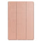For Samsung Galaxy Tab S7 Lite T730 / T735 / Tab S7 FE T736 Custer Texture Horizontal Flip Leather Case with Three-folding Holder & Sleep / Wake-up Function(Rose Gold)