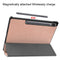For Samsung Galaxy Tab S7 Lite T730 / T735 / Tab S7 FE T736 Custer Texture Horizontal Flip Leather Case with Three-folding Holder & Sleep / Wake-up Function(Rose Gold)