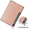 For Samsung Galaxy Tab S7 Lite T730 / T735 / Tab S7 FE T736 Custer Texture Horizontal Flip Leather Case with Three-folding Holder & Sleep / Wake-up Function(Rose Gold)