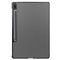 For Samsung Galaxy Tab S7 Lite T730 / T735 / Tab S7 FE T736 Custer Texture Horizontal Flip Leather Case with Three-folding Holder & Sleep / Wake-up Function(Grey)