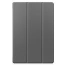 For Samsung Galaxy Tab S7 Lite T730 / T735 / Tab S7 FE T736 Custer Texture Horizontal Flip Leather Case with Three-folding Holder & Sleep / Wake-up Function(Grey)