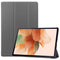 For Samsung Galaxy Tab S7 Lite T730 / T735 / Tab S7 FE T736 Custer Texture Horizontal Flip Leather Case with Three-folding Holder & Sleep / Wake-up Function(Grey)