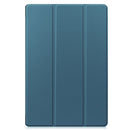 For Samsung Galaxy Tab S7 Lite T730 / T735 / Tab S7 FE T736 Custer Texture Horizontal Flip Leather Case with Three-folding Holder & Sleep / Wake-up Function(Dark Green)