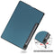 For Samsung Galaxy Tab S7 Lite T730 / T735 / Tab S7 FE T736 Custer Texture Horizontal Flip Leather Case with Three-folding Holder & Sleep / Wake-up Function(Dark Green)
