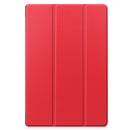 For Samsung Galaxy Tab S7 Lite T730 / T735 / Tab S7 FE T736 Custer Texture Horizontal Flip Leather Case with Three-folding Holder & Sleep / Wake-up Function(Red)
