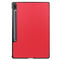 For Samsung Galaxy Tab S7 Lite T730 / T735 / Tab S7 FE T736 Custer Texture Horizontal Flip Leather Case with Three-folding Holder & Sleep / Wake-up Function(Red)