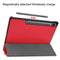For Samsung Galaxy Tab S7 Lite T730 / T735 / Tab S7 FE T736 Custer Texture Horizontal Flip Leather Case with Three-folding Holder & Sleep / Wake-up Function(Red)