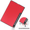 For Samsung Galaxy Tab S7 Lite T730 / T735 / Tab S7 FE T736 Custer Texture Horizontal Flip Leather Case with Three-folding Holder & Sleep / Wake-up Function(Red)