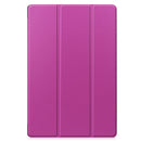 For Samsung Galaxy Tab S7 Lite T730 / T735 / Tab S7 FE T736 Custer Texture Horizontal Flip Leather Case with Three-folding Holder & Sleep / Wake-up Function(Purple)