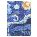 For Samsung Galaxy Tab S7 Lite T730 / T735 / Tab S7 FE T736 Custer Painted PU Leather Case with Sleep / Wake-up Function & 3-Fold Holder(Starry Sky)