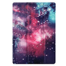 For Samsung Galaxy Tab S7 Lite T730 / T735 / Tab S7 FE T736 Custer Painted TPU Smart Tablet Leather Case with Sleep / Wake-up Function & 3-Fold Holder & Pen Slot(Galaxy Nebula)