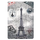 For Samsung Galaxy Tab S7 Lite T730 / T735 / Tab S7 FE T736 Custer Painted TPU Smart Tablet Leather Case with Sleep / Wake-up Function & 3-Fold Holder & Pen Slot(Retro Tower)