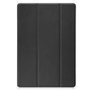 For Samsung Galaxy Tab S7 Lite T730 / T735 / Tab S7 FE T736 Custer Pattern Pure Color TPU Smart Tablet Holster with Sleep Function & 3-Fold Holder & Pen Slot(Black)