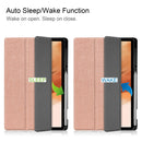 For Samsung Galaxy Tab S7 Lite T730 / T735 / Tab S7 FE T736 Custer Pattern Pure Color TPU Smart Tablet Holster with Sleep Function & 3-Fold Holder & Pen Slot(Rose Gold)