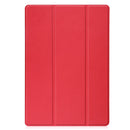 For Samsung Galaxy Tab S7 Lite T730 / T735 / Tab S7 FE T736 Custer Pattern Pure Color TPU Smart Tablet Holster with Sleep Function & 3-Fold Holder & Pen Slot(Red)