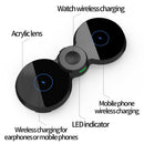 H20 15W QI Standard 3 in 1 Planar Figure-8-shaped Magnetic Wireless Charger for Phones & Apple Watch & AirPods(White)