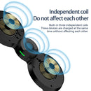 H20 15W QI Standard 3 in 1 Planar Figure-8-shaped Magnetic Wireless Charger for Phones & Apple Watch & AirPods(Black)