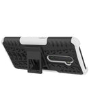 For OPPO RENO 2 Tire Texture TPU + PC Shockproof Case with Holder(White)