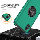 For Samsung Galaxy A01 Core PC + TPU Shockproof Magnetic Protective Case with Invisible Ring Holder(Dark Green)