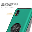 For Samsung Galaxy A01 Core PC + TPU Shockproof Magnetic Protective Case with Invisible Ring Holder(Dark Green)