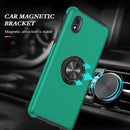 For Samsung Galaxy A01 Core PC + TPU Shockproof Magnetic Protective Case with Invisible Ring Holder(Dark Green)