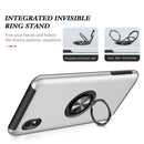 For Samsung Galaxy A01 Core PC + TPU Shockproof Magnetic Protective Case with Invisible Ring Holder(Silver)