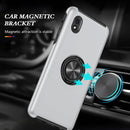 For Samsung Galaxy A01 Core PC + TPU Shockproof Magnetic Protective Case with Invisible Ring Holder(Silver)