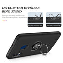 For Samsung Galaxy A20 / A30 PC + TPU Shockproof Magnetic Protective Case with Invisible Ring Holder(Black)