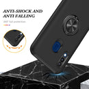 For Samsung Galaxy A20 / A30 PC + TPU Shockproof Magnetic Protective Case with Invisible Ring Holder(Black)
