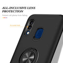 For Samsung Galaxy A20 / A30 PC + TPU Shockproof Magnetic Protective Case with Invisible Ring Holder(Black)