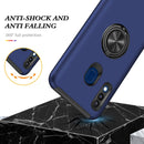 For Samsung Galaxy A20 / A30 PC + TPU Shockproof Magnetic Protective Case with Invisible Ring Holder(Blue)