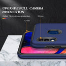 For Samsung Galaxy A20 / A30 PC + TPU Shockproof Magnetic Protective Case with Invisible Ring Holder(Blue)