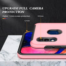 For Samsung Galaxy A20 / A30 PC + TPU Shockproof Magnetic Protective Case with Invisible Ring Holder(Rose Gold)