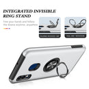 For Samsung Galaxy A20 / A30 PC + TPU Shockproof Magnetic Protective Case with Invisible Ring Holder(Silver)