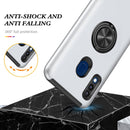 For Samsung Galaxy A20 / A30 PC + TPU Shockproof Magnetic Protective Case with Invisible Ring Holder(Silver)