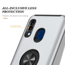 For Samsung Galaxy A20 / A30 PC + TPU Shockproof Magnetic Protective Case with Invisible Ring Holder(Silver)