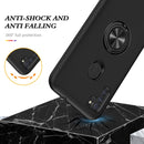 For Samsung Galaxy A11 PC + TPU Shockproof Magnetic Protective Case with Invisible Ring Holder(Black)