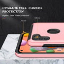 For Samsung Galaxy A11 PC + TPU Shockproof Magnetic Protective Case with Invisible Ring Holder(Rose Gold)