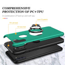 For Samsung Galaxy A11 PC + TPU Shockproof Magnetic Protective Case with Invisible Ring Holder(Dark Green)