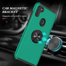 For Samsung Galaxy A11 PC + TPU Shockproof Magnetic Protective Case with Invisible Ring Holder(Dark Green)