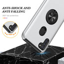 For Samsung Galaxy A11 PC + TPU Shockproof Magnetic Protective Case with Invisible Ring Holder(Silver)