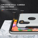 For Samsung Galaxy A11 PC + TPU Shockproof Magnetic Protective Case with Invisible Ring Holder(Silver)