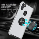 For Samsung Galaxy A11 PC + TPU Shockproof Magnetic Protective Case with Invisible Ring Holder(Silver)