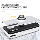 For Samsung Galaxy A30s / A50s / A50 PC + TPU Shockproof Magnetic Protective Case with Invisible Ring Holder(Silver)