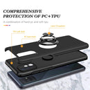 For Samsung Galaxy A71 4G PC + TPU Shockproof Magnetic Protective Case with Invisible Ring Holder(Black)