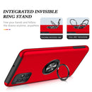 For Samsung Galaxy A71 4G PC + TPU Shockproof Magnetic Protective Case with Invisible Ring Holder(Red)