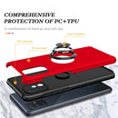 For Samsung Galaxy A71 4G PC + TPU Shockproof Magnetic Protective Case with Invisible Ring Holder(Red)