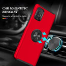 For Samsung Galaxy A71 4G PC + TPU Shockproof Magnetic Protective Case with Invisible Ring Holder(Red)
