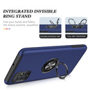 For Samsung Galaxy A71 4G PC + TPU Shockproof Magnetic Protective Case with Invisible Ring Holder(Blue)