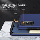 For Samsung Galaxy A71 4G PC + TPU Shockproof Magnetic Protective Case with Invisible Ring Holder(Blue)